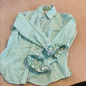 Lily Pulitzer striped button down shirt